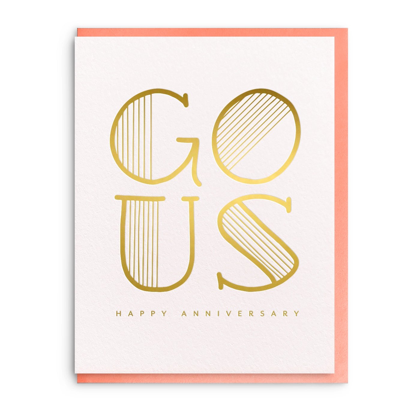 Go Us Anniversary - Foil Letterpress Anniversary Card