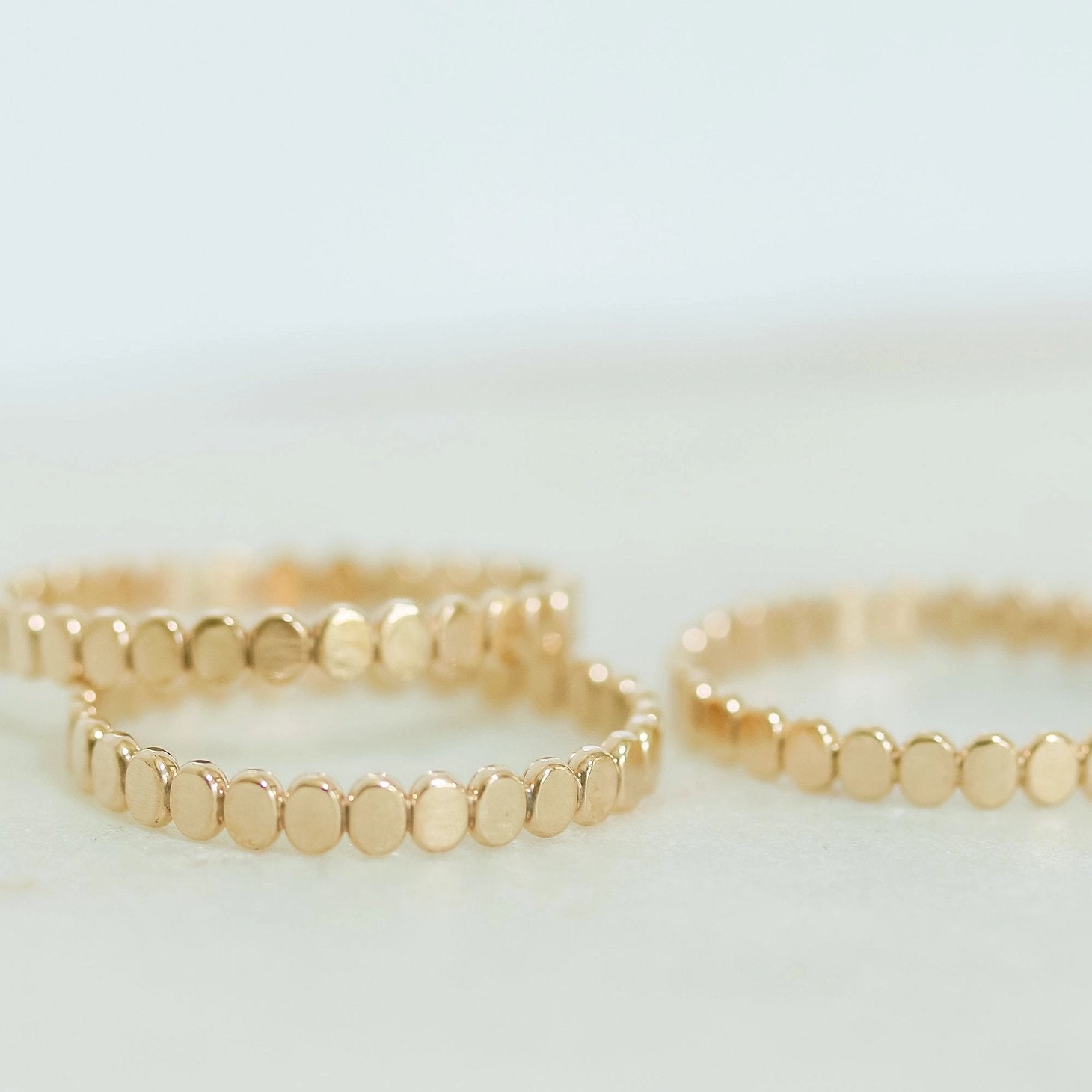 Gold-Filled Oval Sparkle Stacking Ring