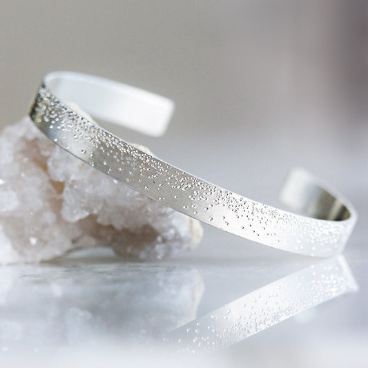 Diamond Dusted Grand Cuff Bracelet (Select Material)