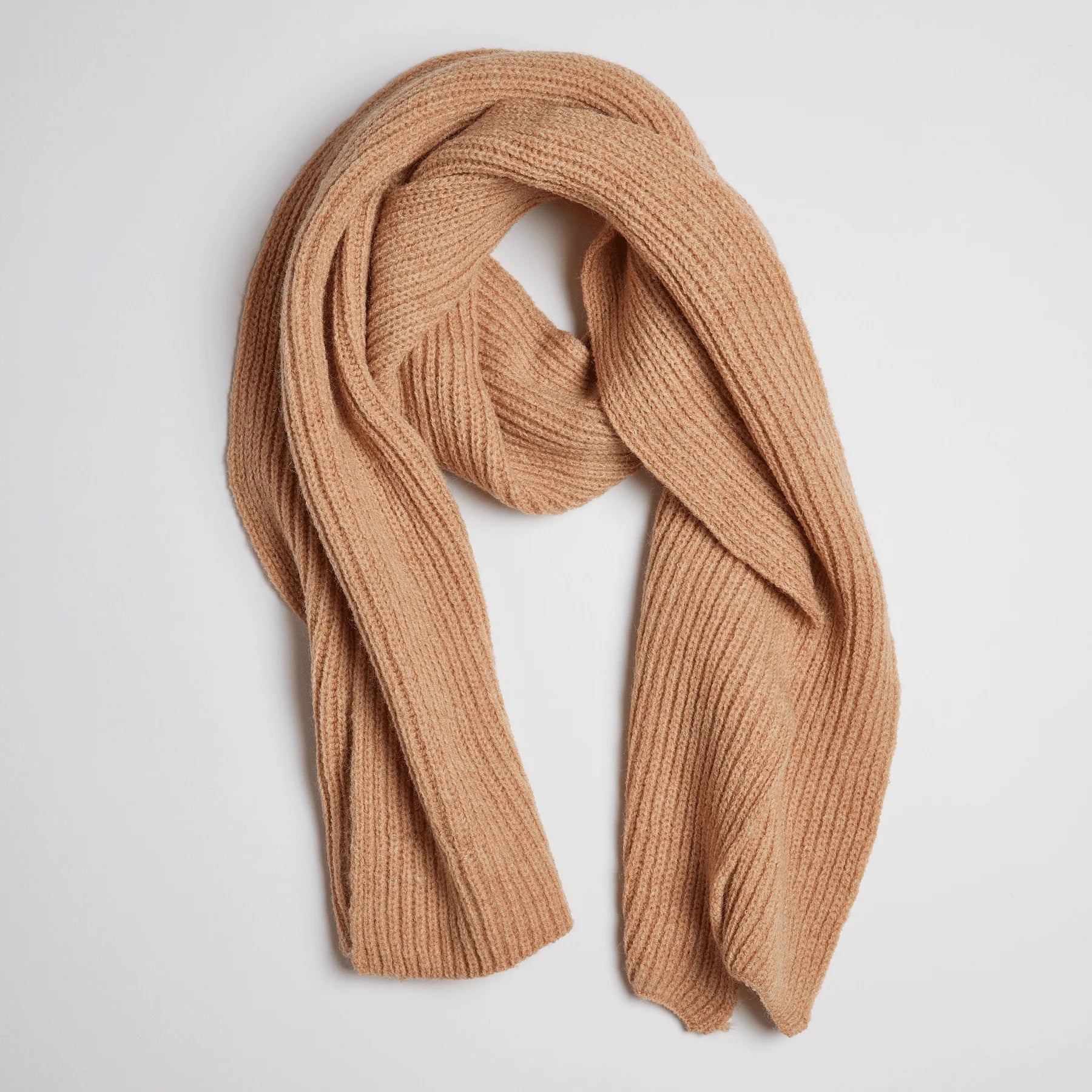 Match Rib Scarf (Select Color) Camel