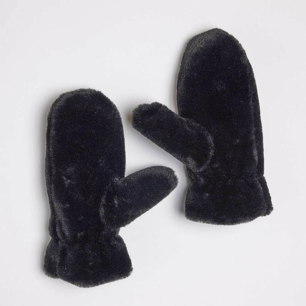 Faux Fur Mittens (Select Color)