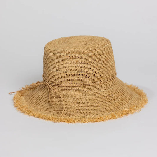 Packable Raffia Bucket Hat – Natural
