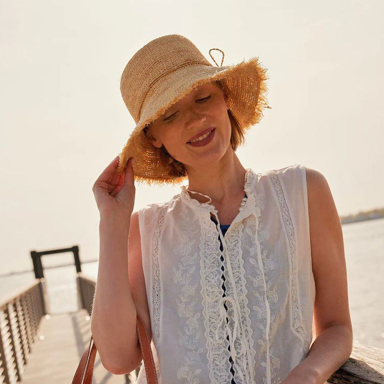 Packable Raffia Bucket Hat – Natural