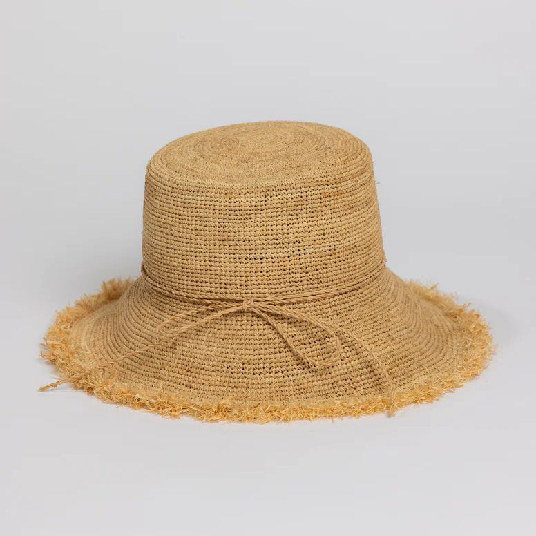 Packable Raffia Bucket Hat – Natural