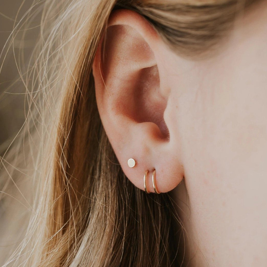 Double-Up Post Earrings (select material)