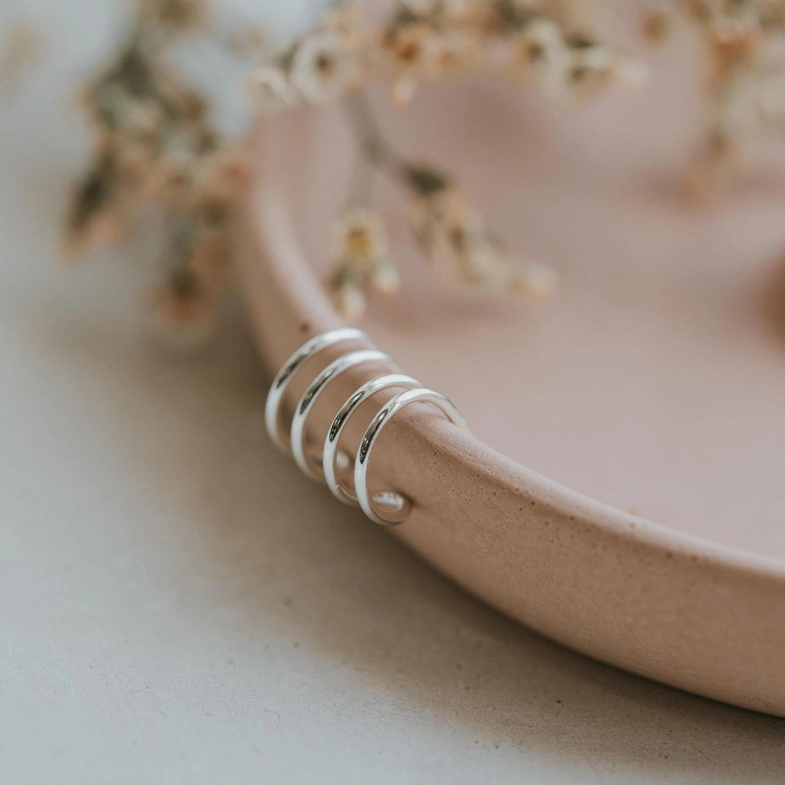 Double-Up Post Earrings (select material)