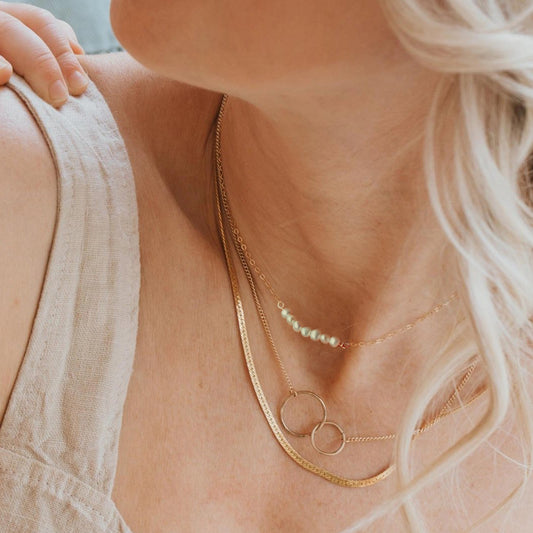 Pearl Linked Necklace – Gold Filled