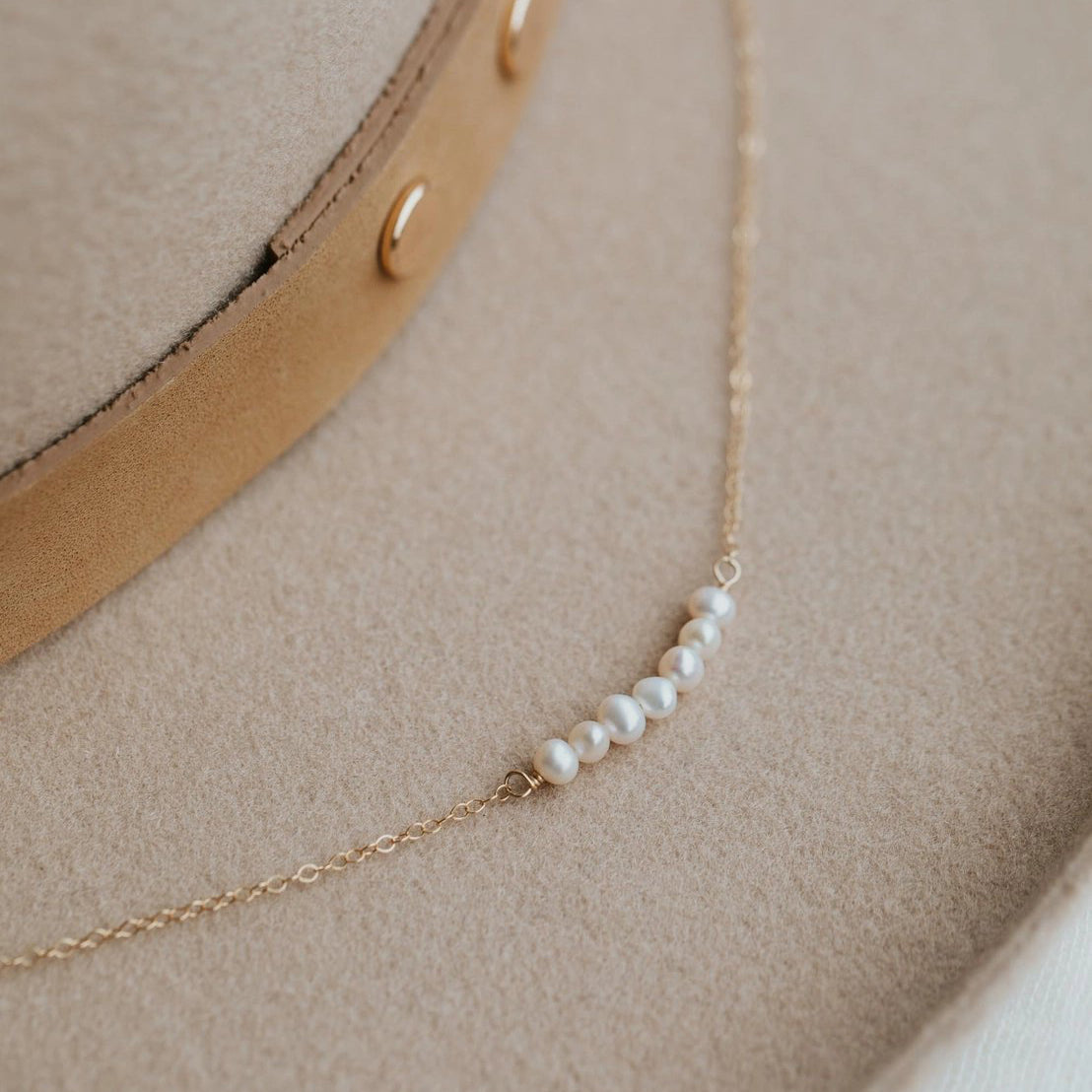 Pearl Linked Necklace – Gold Filled