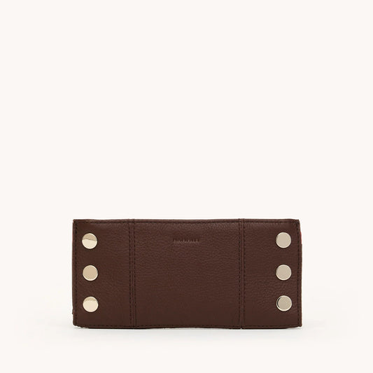 Hammitt 110 North Wallet - Espresso Pebble/Shiny Silver