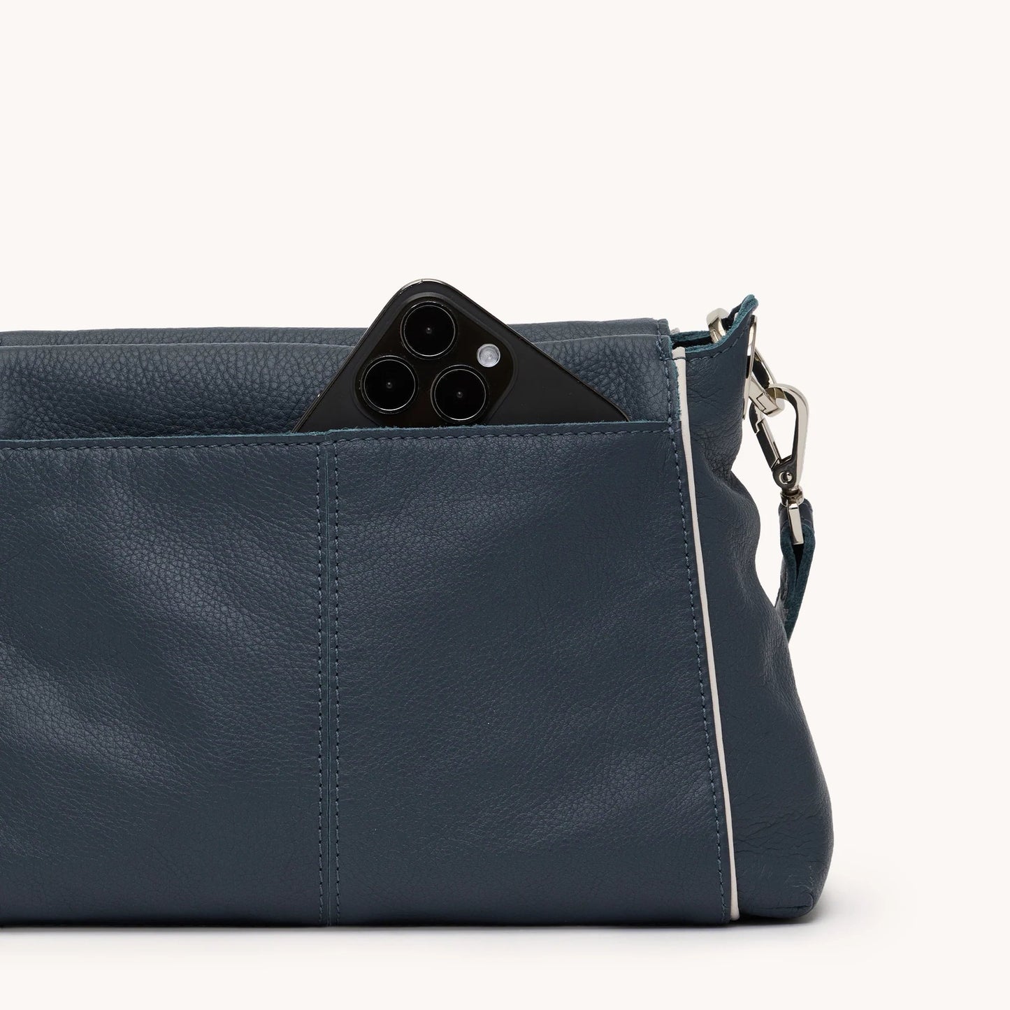 Hammitt Bryant Medium Crossbody Bag - Nautical Navy/Shiny Silver