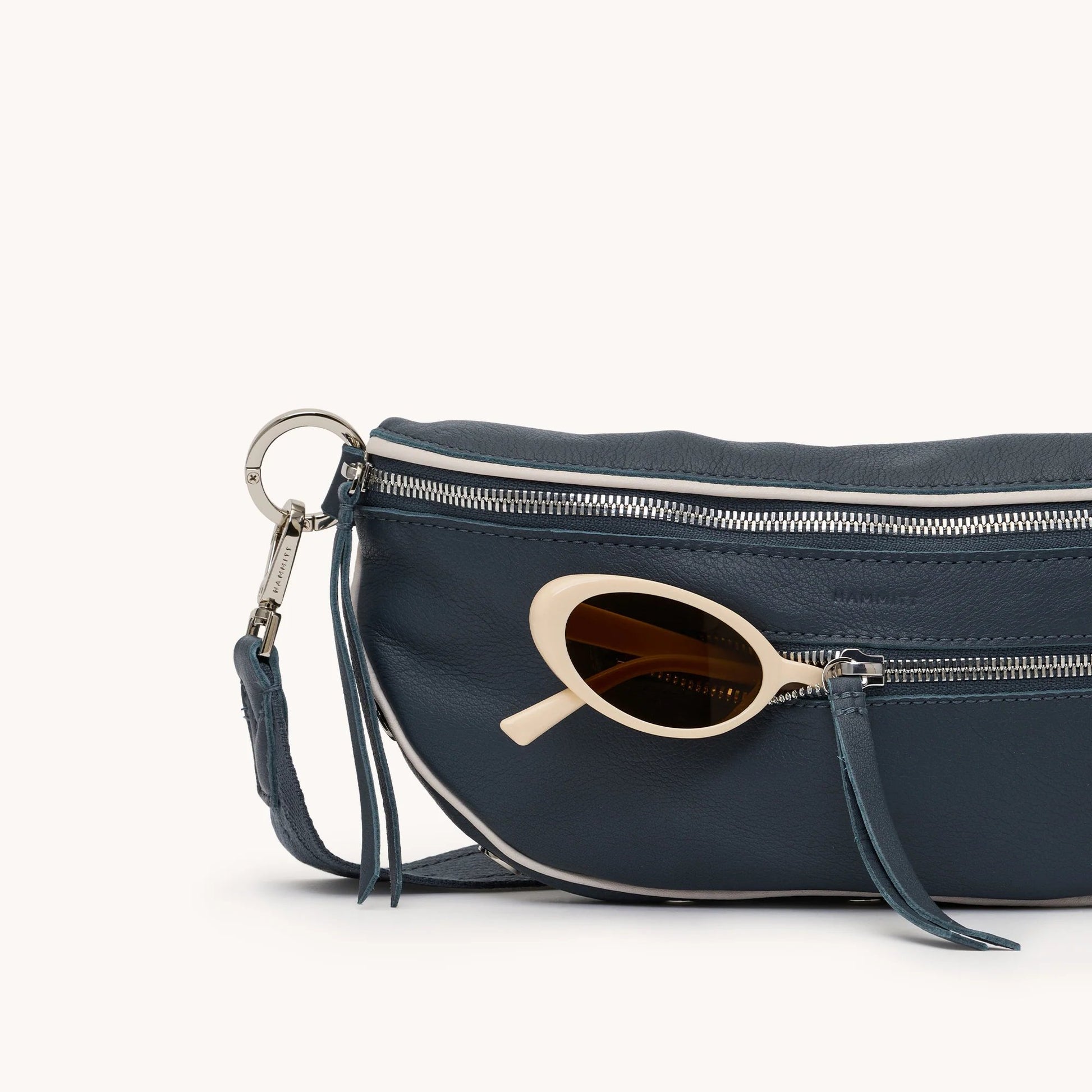 Hammitt Charles Belt Bag - Nautical Navy/Shiny Silver