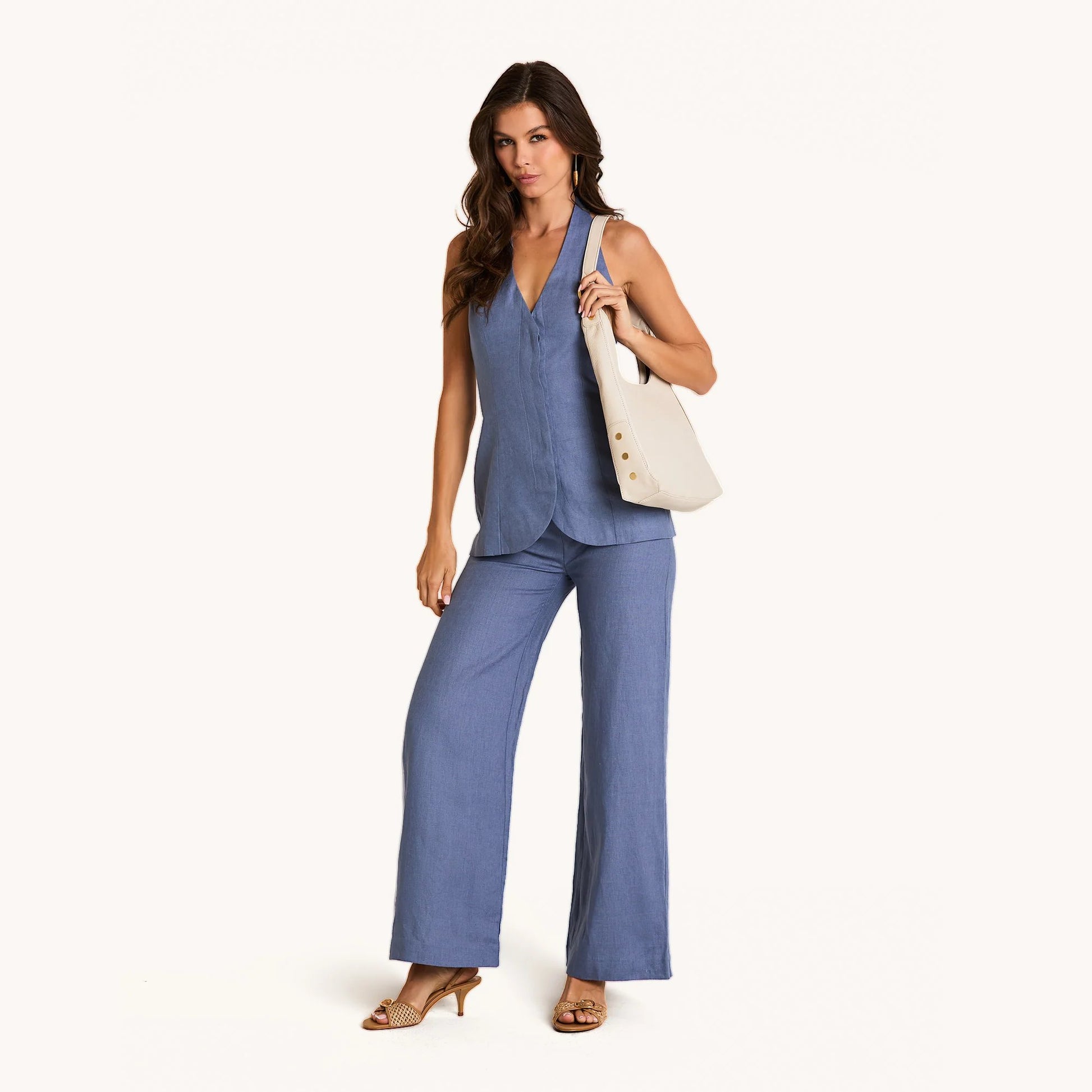 Hammitt Tim Med Bag - Catamaran Cream/Brushed Gold