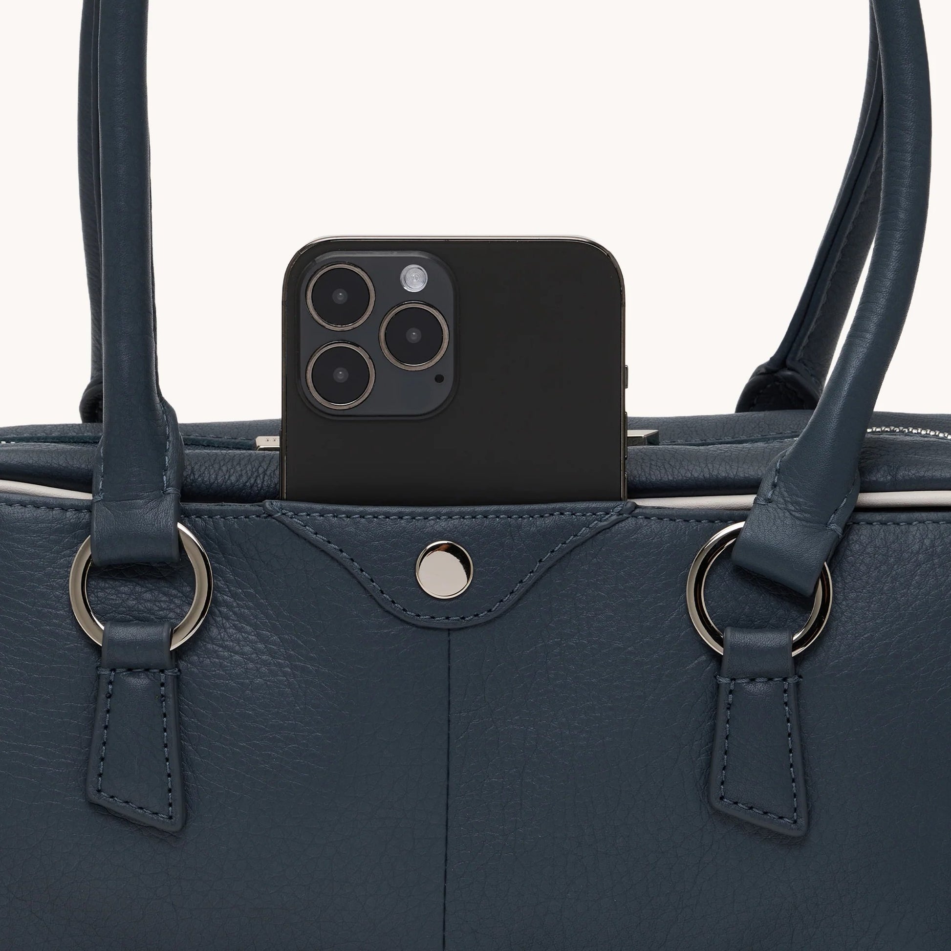 Hammitt Meredith Sml - Nautical Navy/Shiny Silver