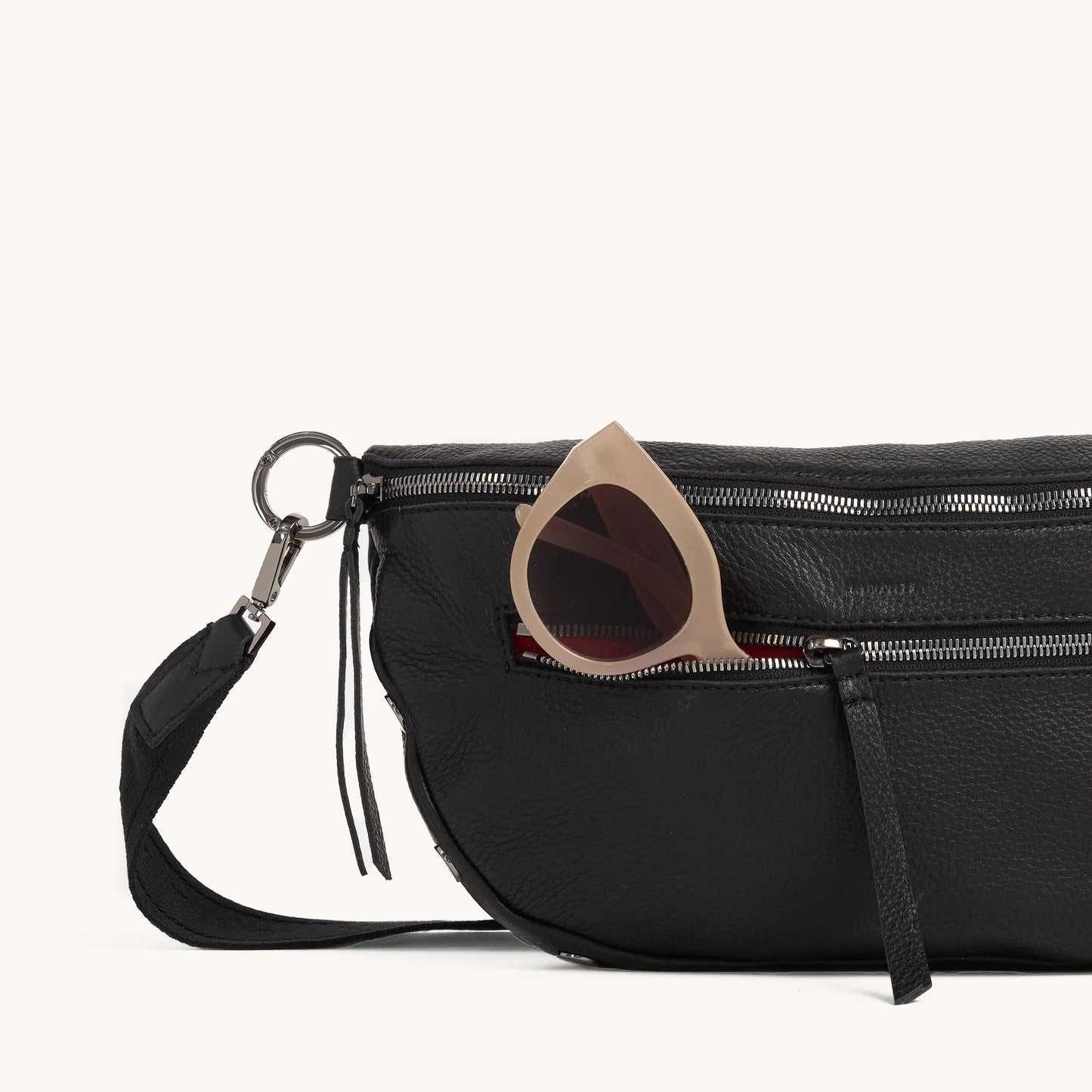 Hammitt Charles Lrg Belt Bag - Black/Gunmetal