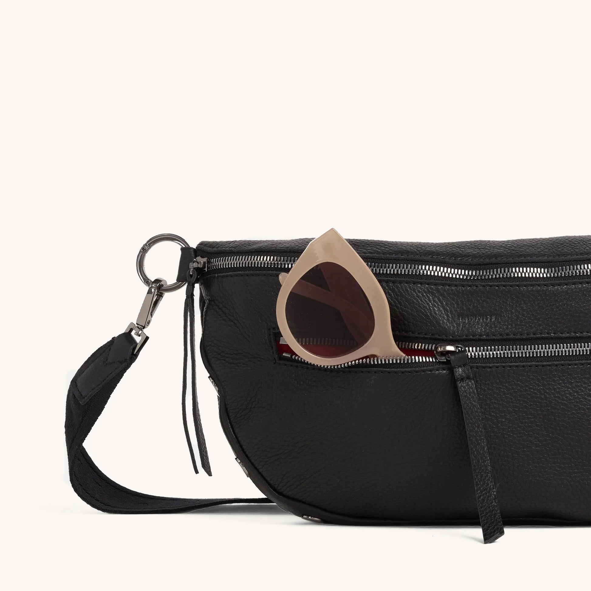 Hammitt Charles Lrg Belt Bag - Black/Gunmetal