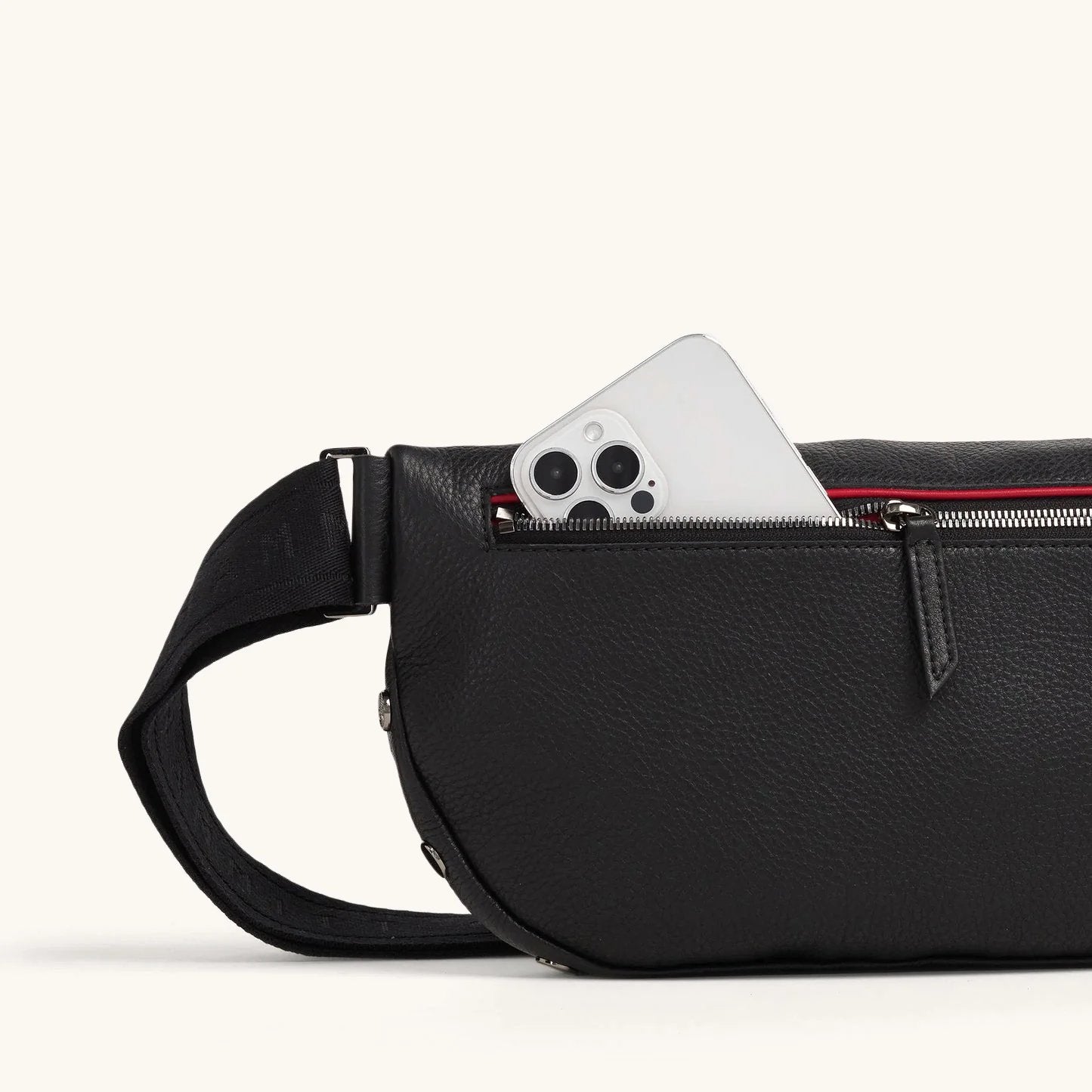Hammitt Charles Lrg Belt Bag - Black/Gunmetal