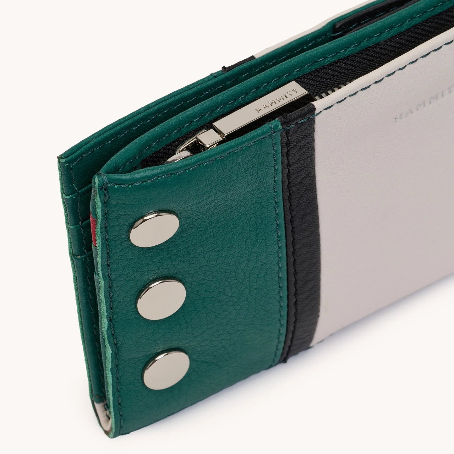 Hammitt 110 North Wallet - Clubhouse Stripe/Shiny Silver