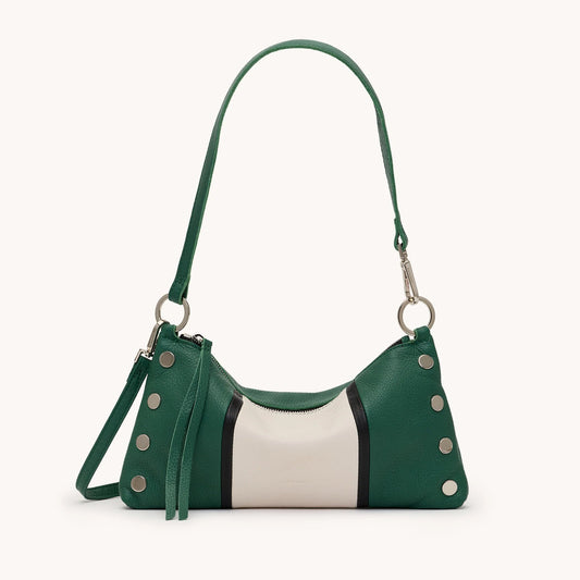 Hammitt Kyle Crossbody/Shoulder Bag - Clubhouse Stripe/Shiny Silver