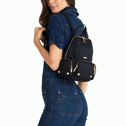 Hammitt Hunter Med Backpack - Black Nylon Cargo/Gold