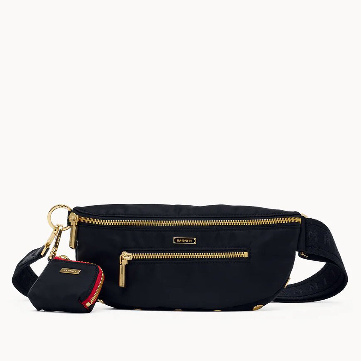 Hammitt Charles Belt Bag - Black Nylon Cargo/Gold