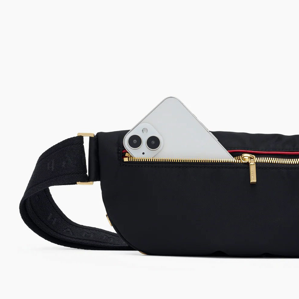 Hammitt Charles Belt Bag - Black Nylon Cargo/Gold