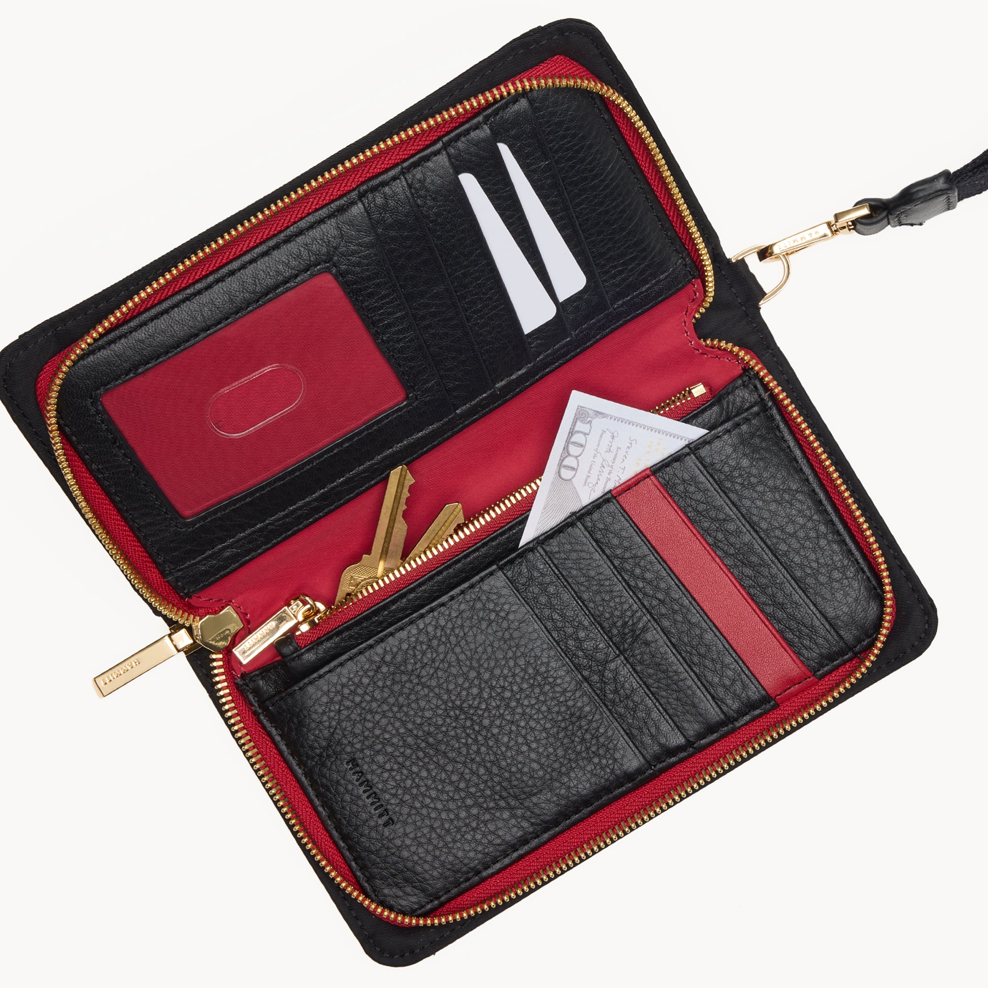 Hammitt Bryant Wallet - Black Nylon Cargo/Gold