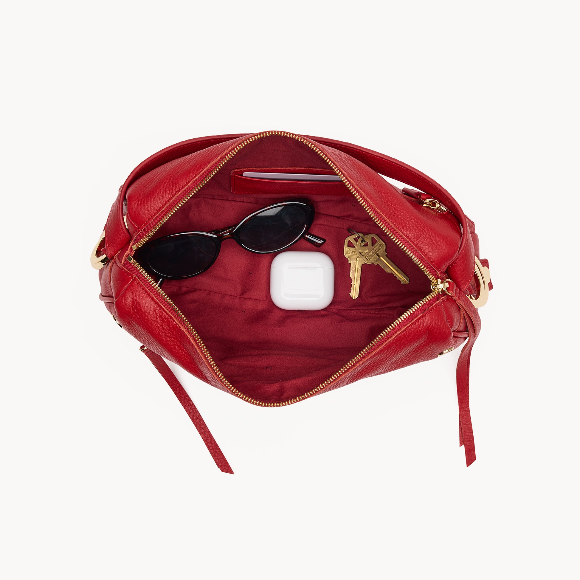 Hammitt Doxie Med - Chili Red/Shiny Gold