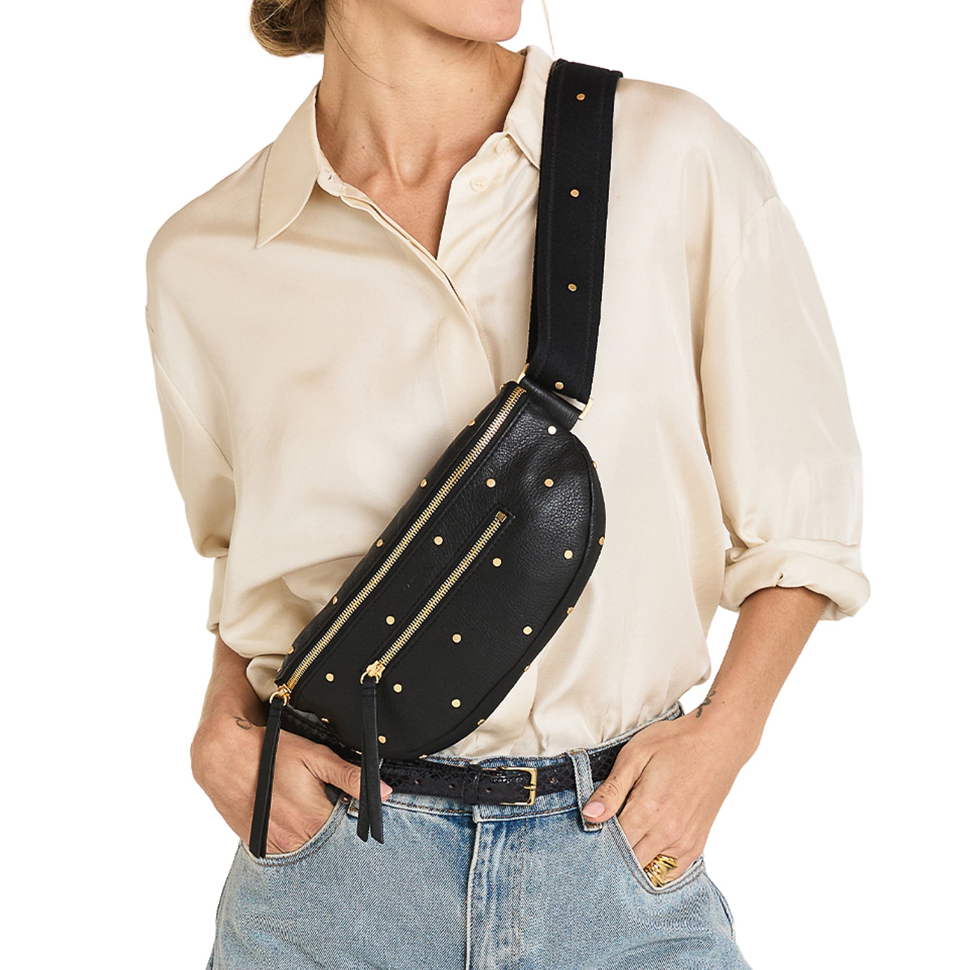Hammitt Charles Belt Bag - Starlight/Brushed Gold