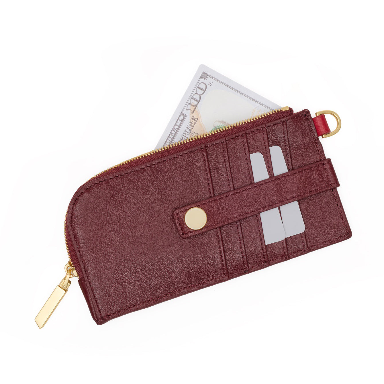 Hammitt 210 East Wallet - Cherrywood/Brushed Gold