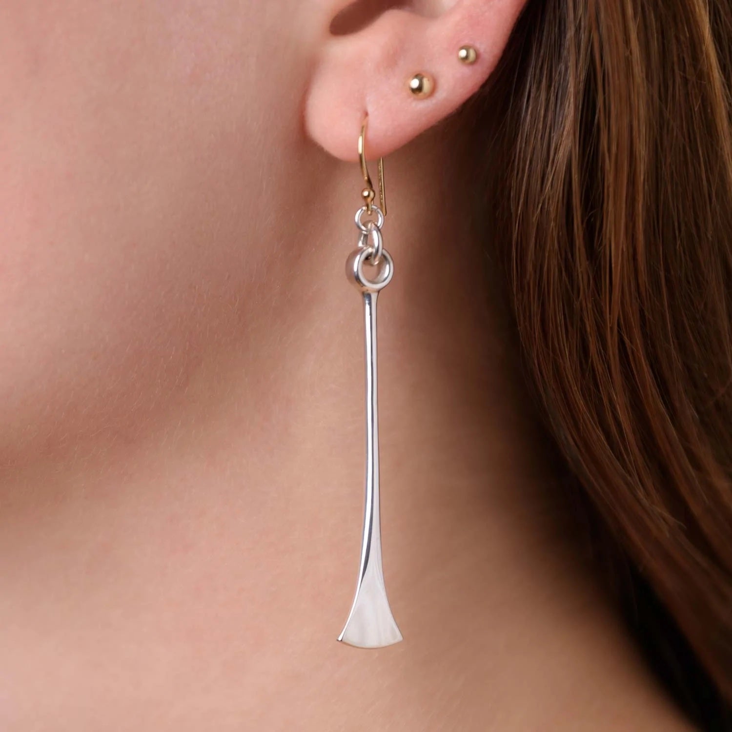 Sterling Silver 'Swing' Drop Earrings