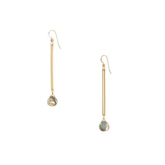 Isla Drop Earrings - Labradorite