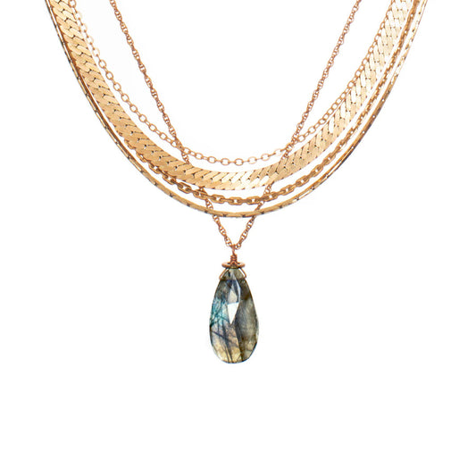 Classic Amazon Layered Necklace - Labradorite