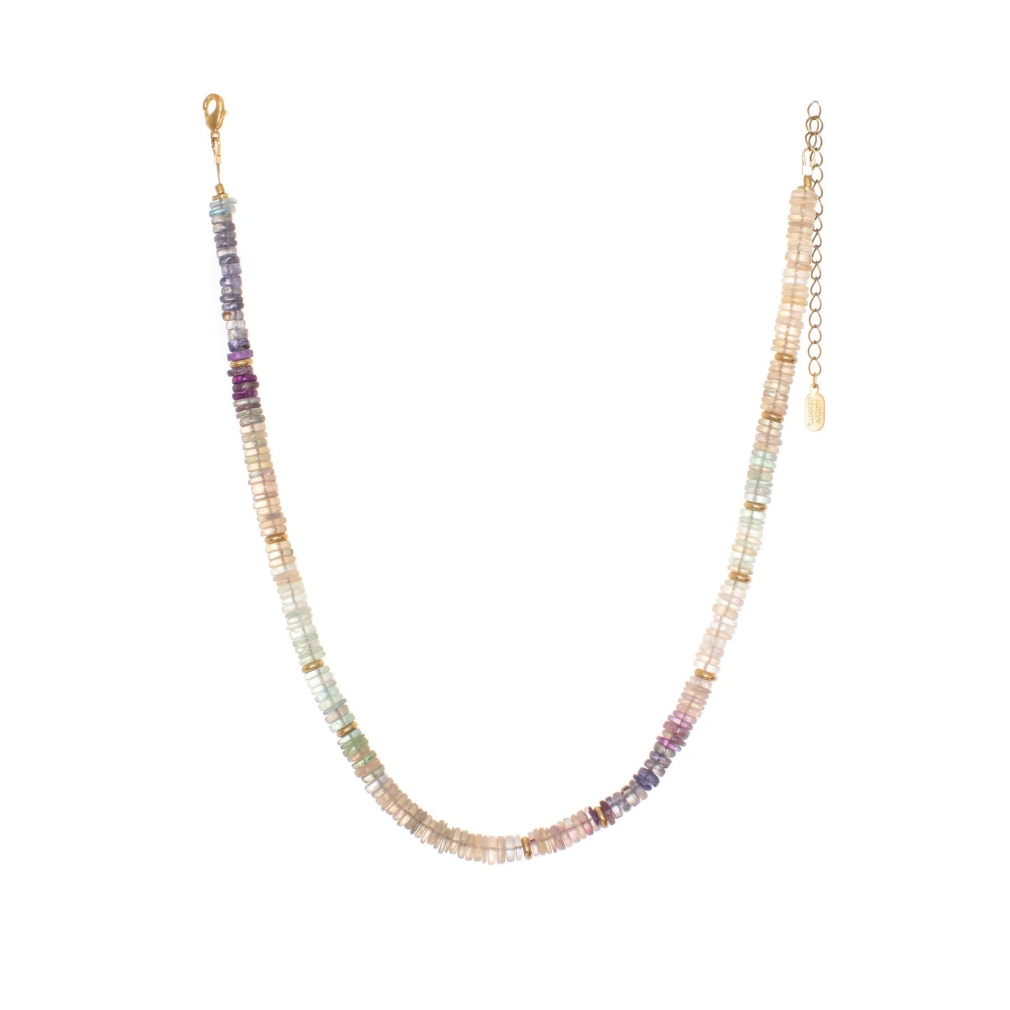 Glacial Ombre Necklace - Fluorite + Iolite