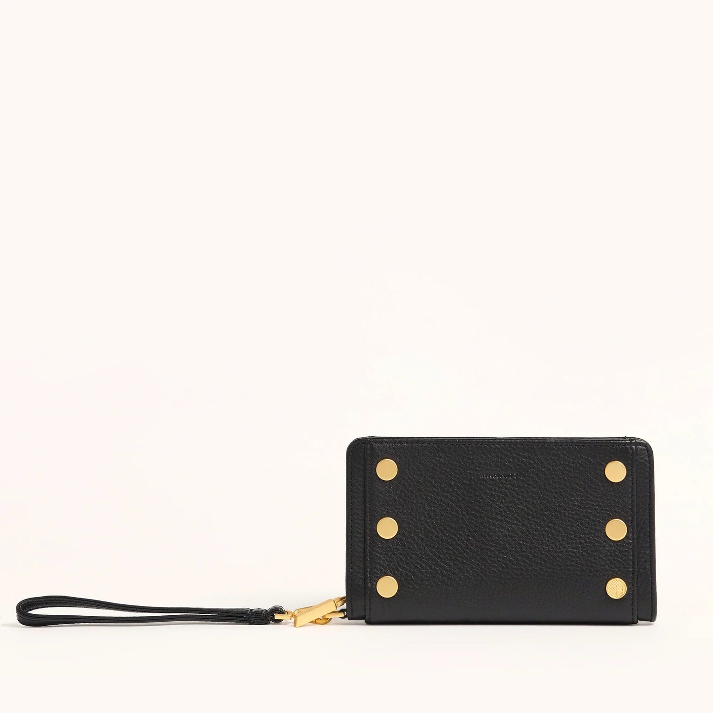 Hammitt Bryant Wallet - Black/Brushed Gold with Red Zip