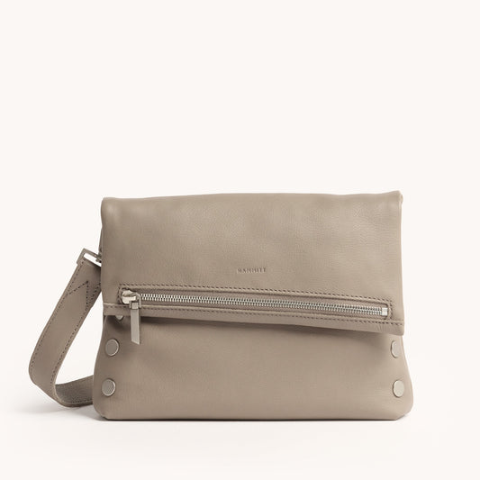 Hammitt VIP Medium Crossbody Bag - Pewter Pebble/Brushed Silver