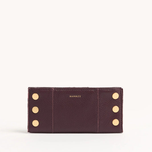 Hammitt 110 North Wallet - LIMITED EDITION Cabernet Pebble/Brushed Gold