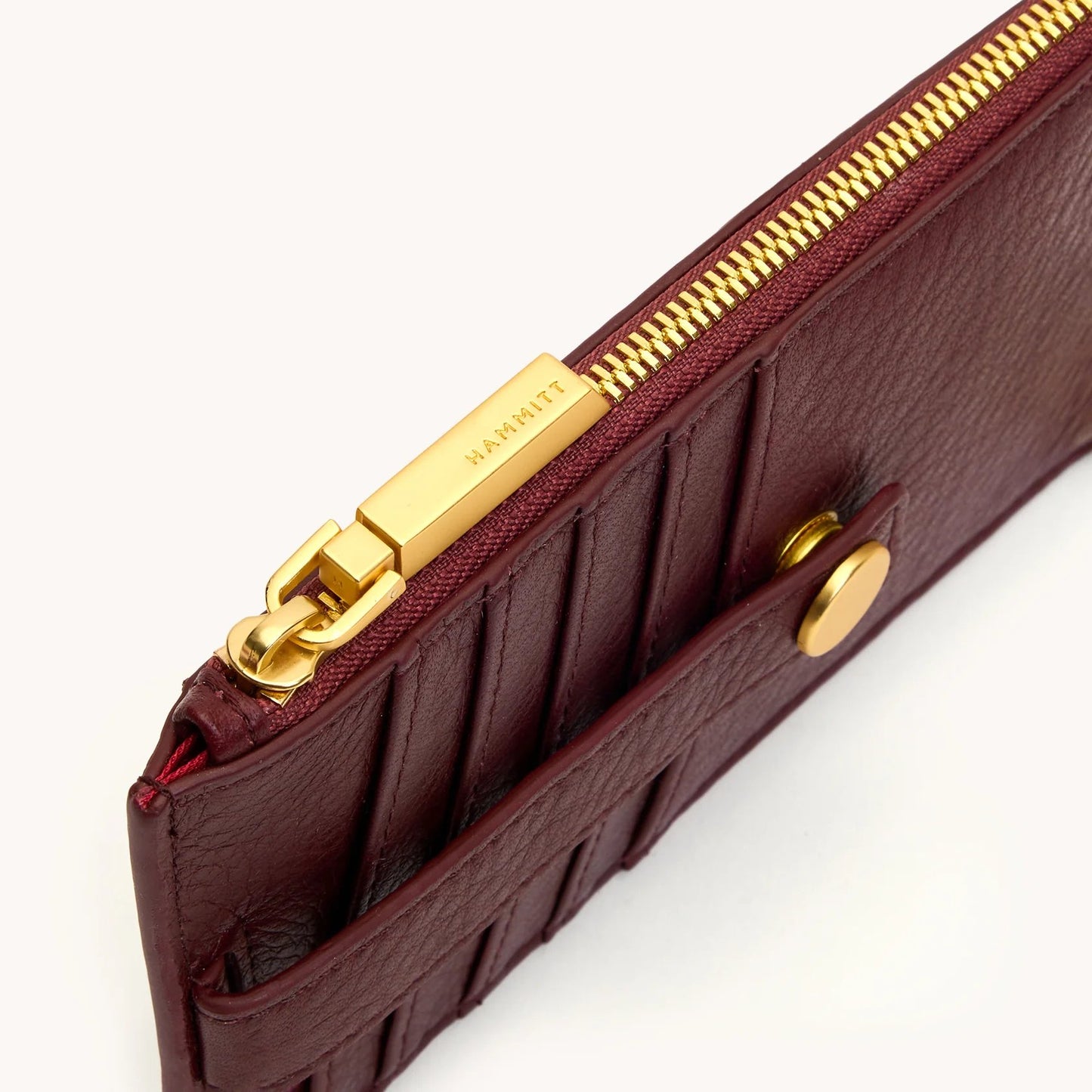 Hammitt 210 West Wallet - Cherrywood Pebble/Brushed Gold