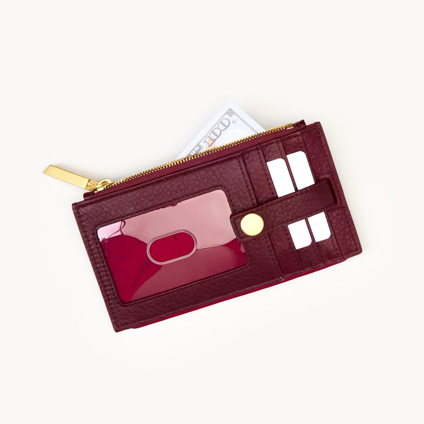 Hammitt 210 West Wallet - Cherrywood Pebble/Brushed Gold