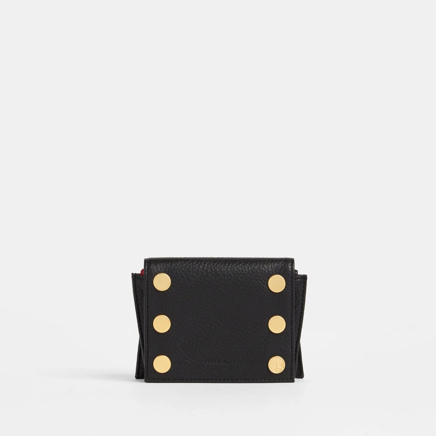 Hammitt Allen Wallet - Black/Brushed Gold/Red Zip