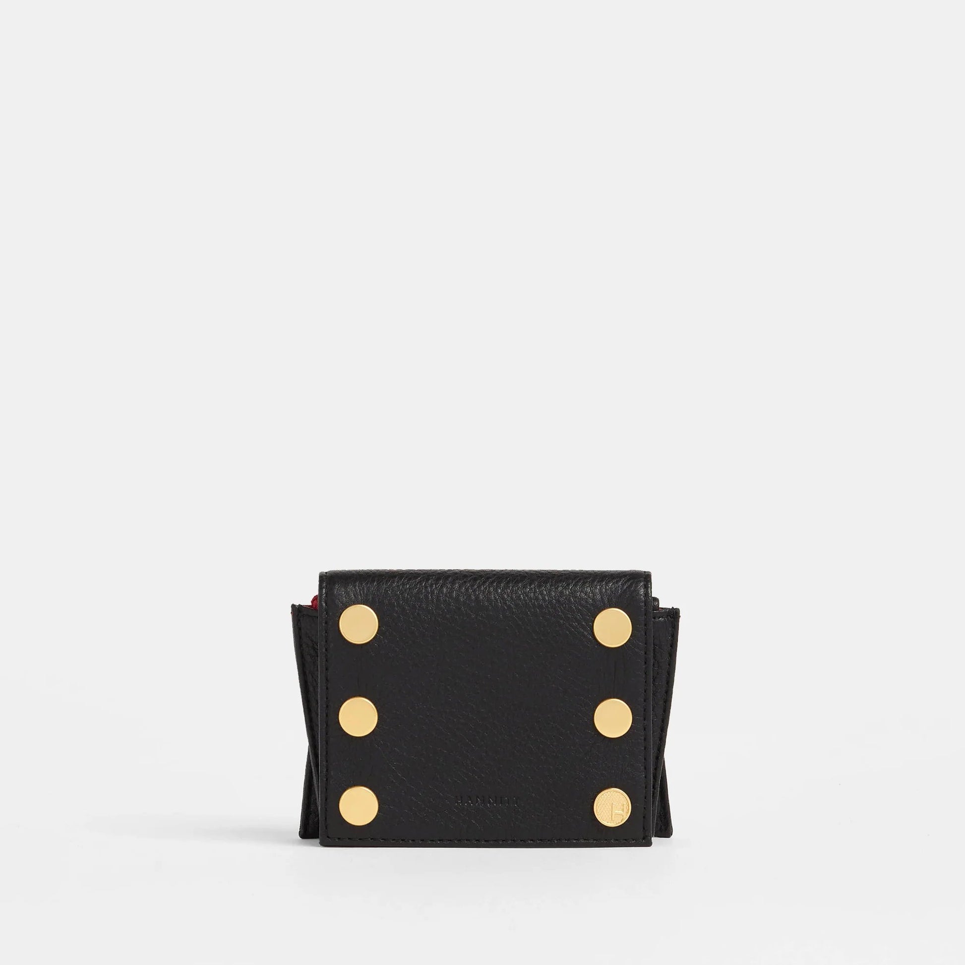 Hammitt Allen Wallet - Black/Brushed Gold/Red Zip