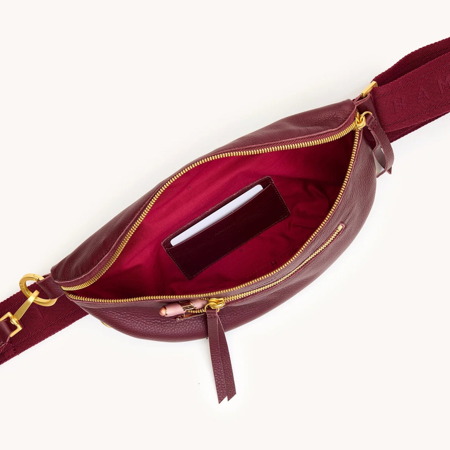 Hammitt Charles Belt Bag - LIMITED EDITION Cherrywood/Brushed Gold