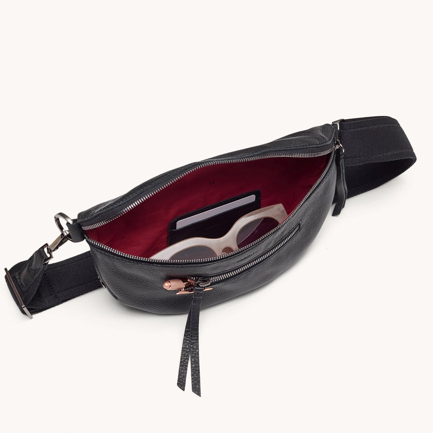Hammitt Charles Belt Bag - Black/Gunmetal