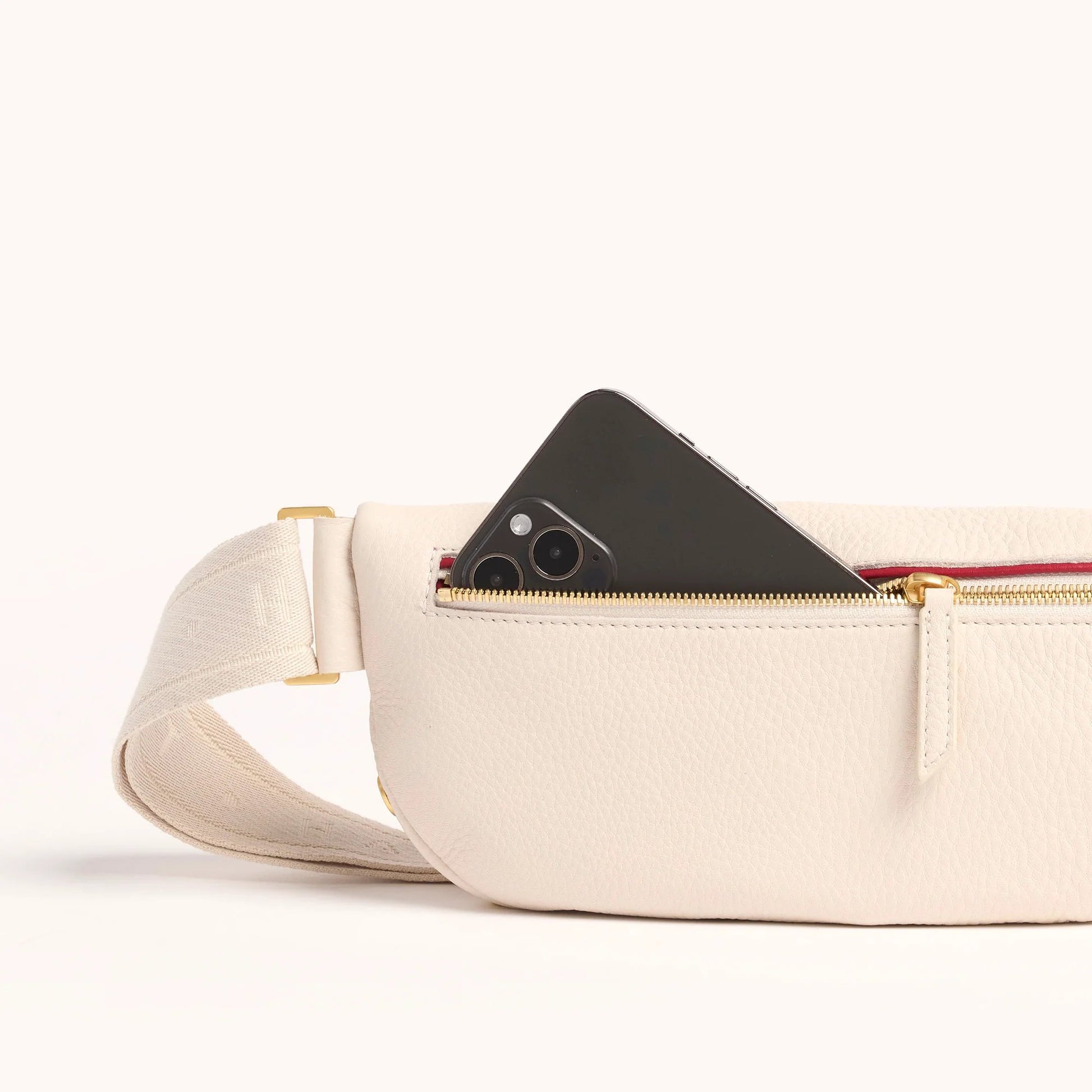 Hammitt Charles Belt Bag - LIMITED EDITION Calla Lily White/Brushed Gold