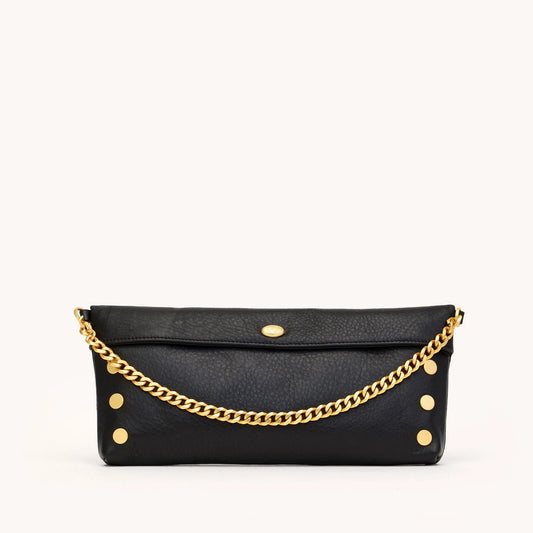 Hammitt Invitation Clutch - Black/Brushed Gold