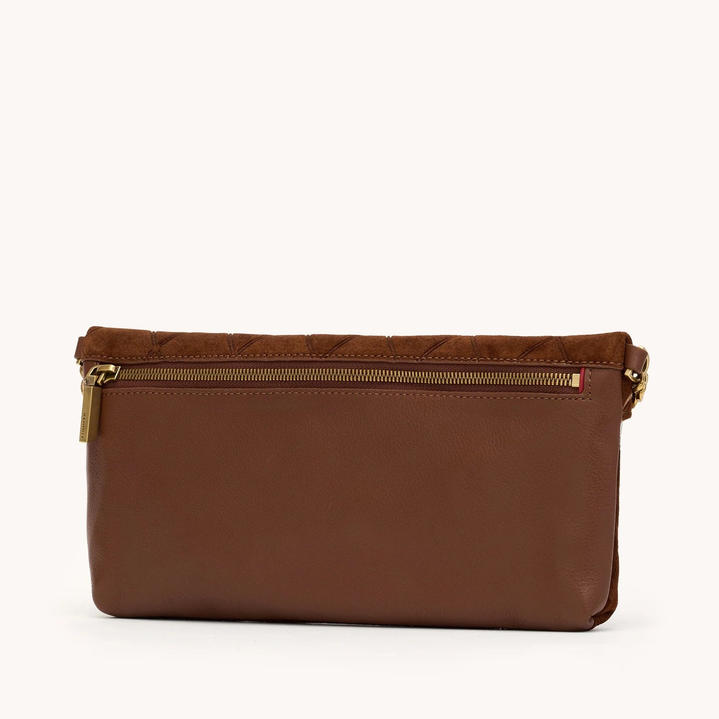 Hammitt Invitation Clutch - LIMITED EDITION Chocolate Diamond Suede/Antique Gold