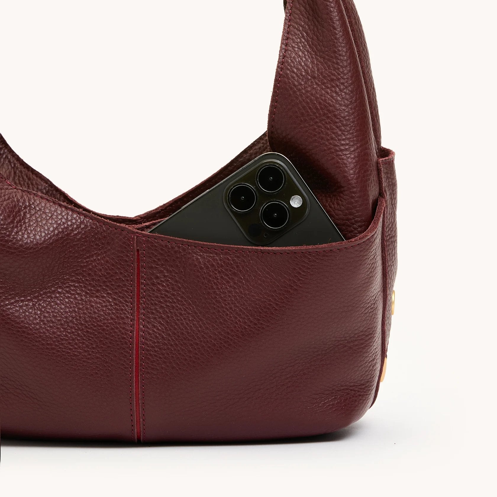 Hammitt Tom Zip Medium Bag - LIMITED EDITION Cherrywood/Brushed Gold