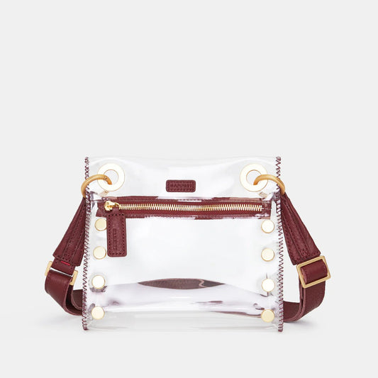 Hammitt Tony Clear Small Crossbody Bag - Crimson/Brushed Gold