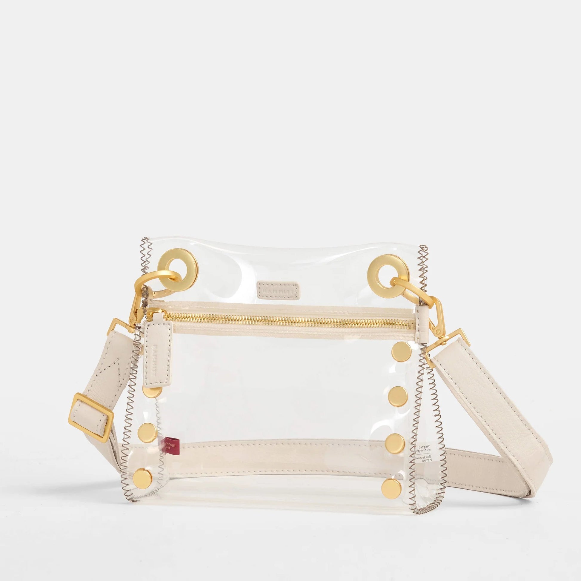 Hammitt Tony Clear Small Crossbody Bag - Calla Lily White/Brushed Gold
