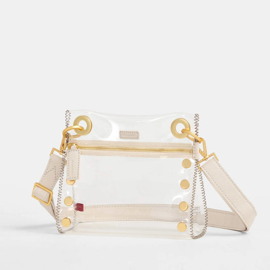 Hammitt Tony Clear Small Crossbody Bag - Calla Lily White/Brushed Gold