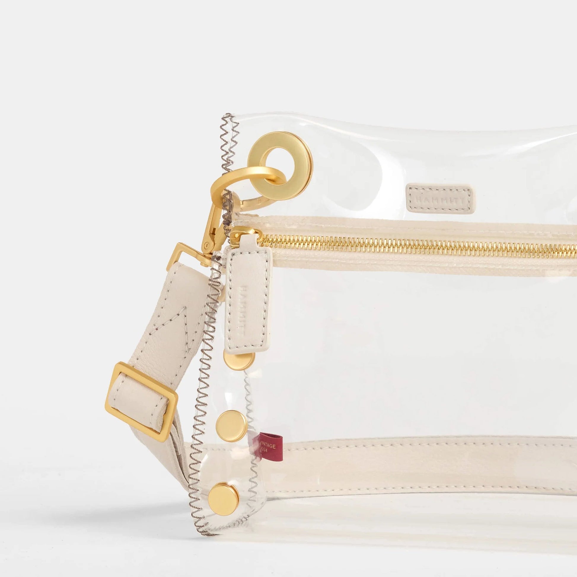 Hammitt Tony Clear Small Crossbody Bag - Calla Lily White/Brushed Gold